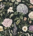 HeloHo Vintage Floral Peel and Stick Wallpaper Dark Green Flower Wallpaper Boho Contact Paper Self-Adhesive Removable Botanical Wall Paper for Cabinets Bathroom Decorative Vinyl Roll 17.3"x78.7"
