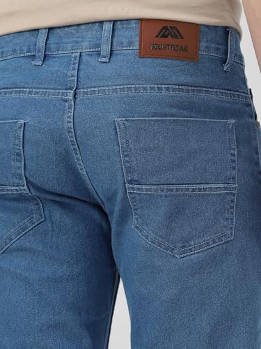 Image of NeoStreak Men's Regular Fit Washed Jeans Stretchable