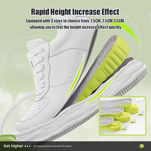Image of Height Increase Insoles - 4D Cloud Tech Increase Insoles for Men and Wowen Soft Memory Foam Heel Lift Inserts (Black, 2.5CM Men: US 8-11)