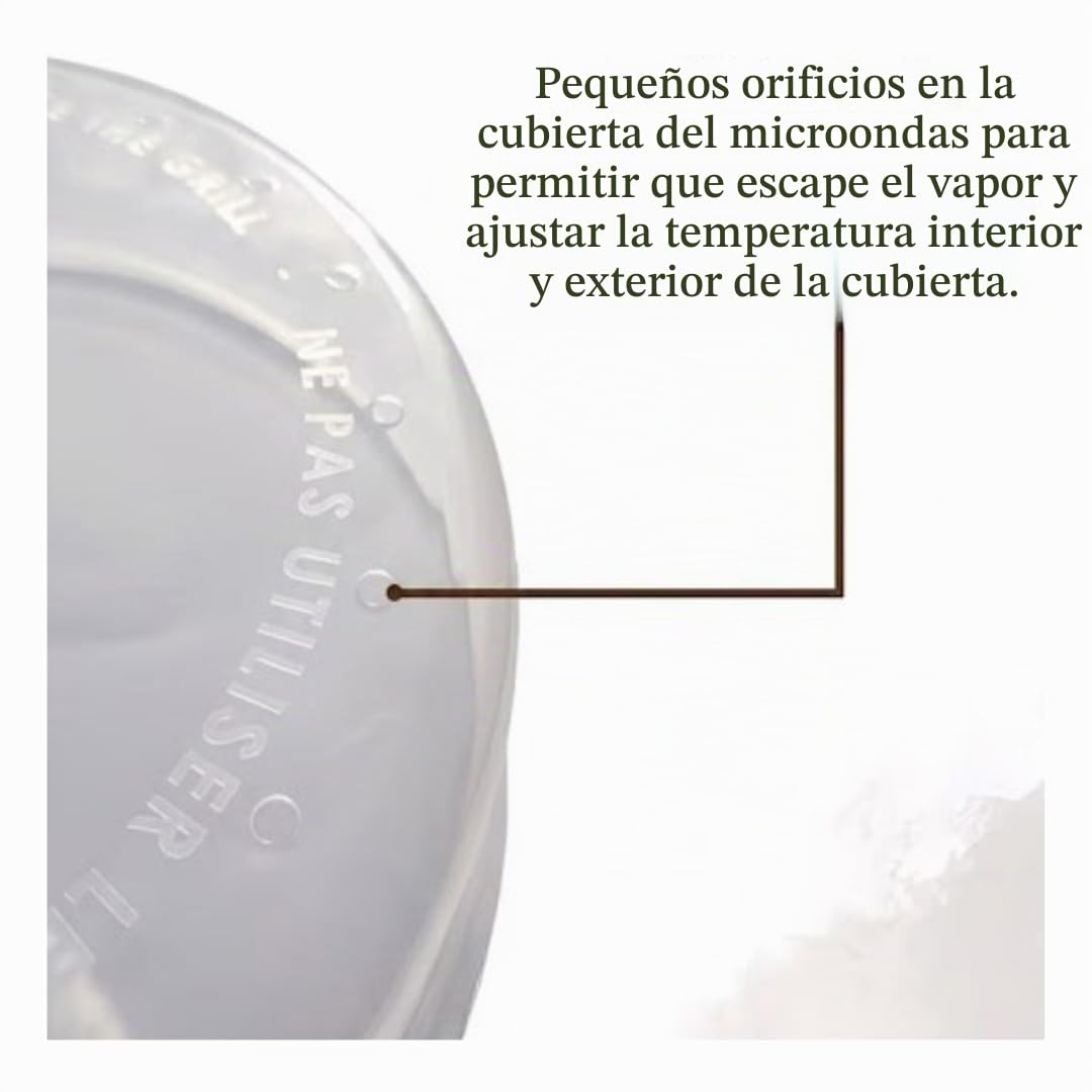 Set de 2 tapas microondas - 27,5 cm Diámetro, Libre de BPA - Tapaderas de microondas - con Orificios de Vapor, Multiusos.