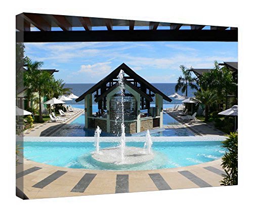 Impression sur toile Laiya haut de gamme tendue sur authentique cadre en bois