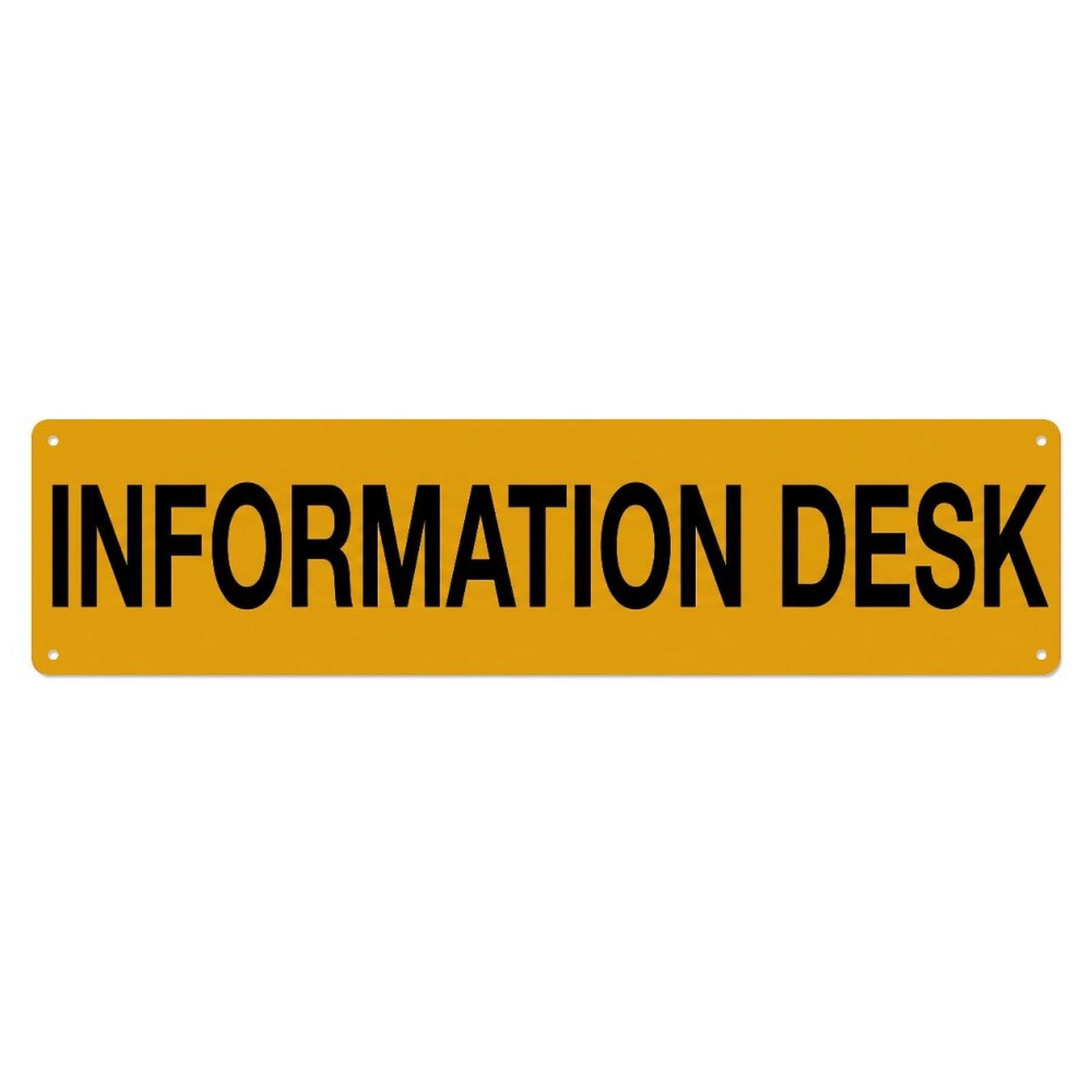 Metal Tin Sign Information Desk Help Available