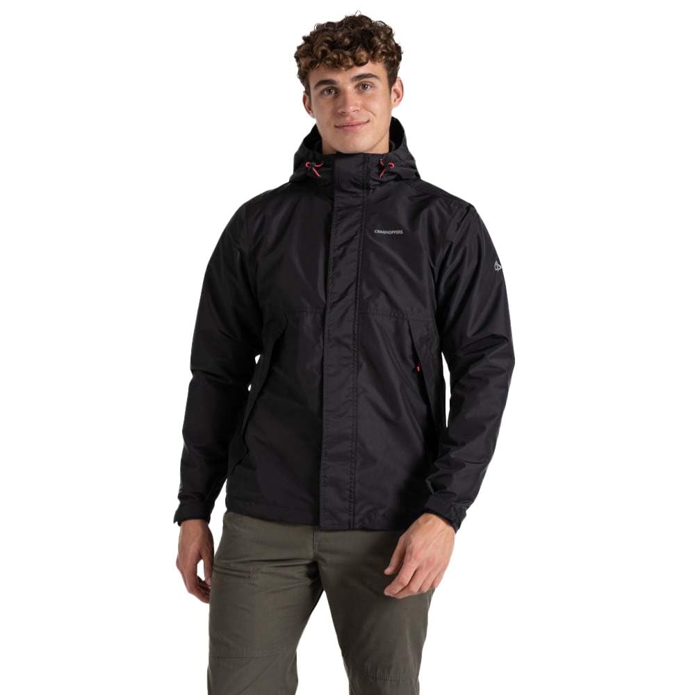 Craghoppers Mens Ossus Breathable Waterproof Jacket, Black, L EU