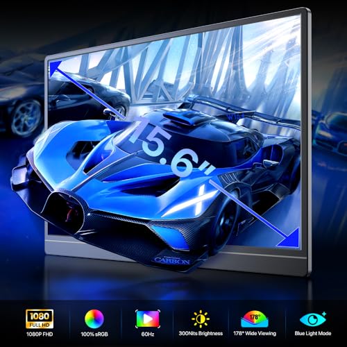 Image of XAVION 15.6 Inch Portable Monitor | All Alloy Body | IPS Display | Ultra-Slim Foldable Screen Extender | USB Type-C & HDMI | Compatible with Laptop, PC, Mac (DuoView Alloy)(15.6 inch)