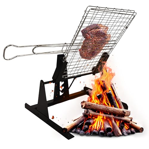 We Just Love Open Fire Cooking And Grilling. That Is Why We Use The Flame Master Grid Holder. Used For All Meats. Adjustable, Portable, Suitable For All Fire Pits, Grill Anywhere, Everywhere !