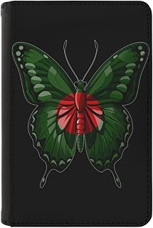 Butterfly Bengal Bangladeshi Flag Passport Holder Cover Wallet Case Novelty PU Leather with Card Slot Travel Accessories Protector for Women Men