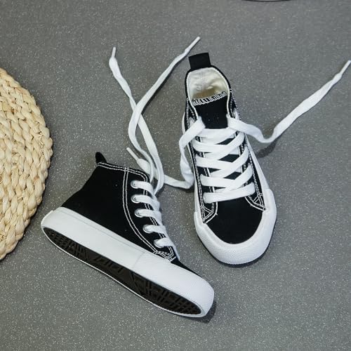 Boys & Girls High Top lace-up Kids' Espadrcanvas Shoes Back-to-School Season Little White Shoes Teen Classic Kids' Sneakers Tennis Shoes Baby Skate Shoes3