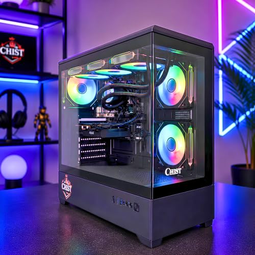 Image of CHIST ROX(12th Gen i5-12400F, 6 Core 12 Threads 32GB DDR4, 512GB NVMe SSD, RTX 3050 6GB DDR6, RGB Liquid Cooling (Black, 6500XT 8GB DDR6 Graphic Card, 512, GB, Windows 11, 8, GB)
