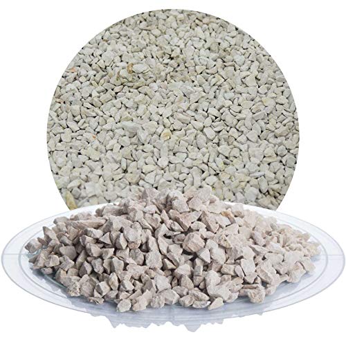 Schicker Mineral Kalk Ziersplitt beige 25 kg, Kalksplitt Yellow Sun, Deutscher Naturstein, farbecht, witterungsbeständig, ideal zur Gartengestaltung, Fassadenschutz, Schotter (Kalk Splitt, 5-8 mm)