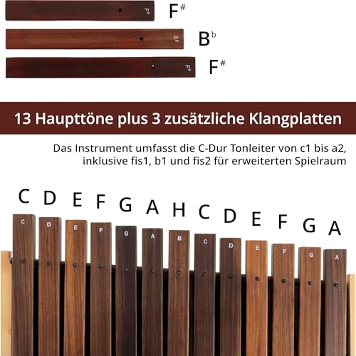 Xylophon Classic Cantabile AX-1600NG Alt – 16 Töne in C-Dur
