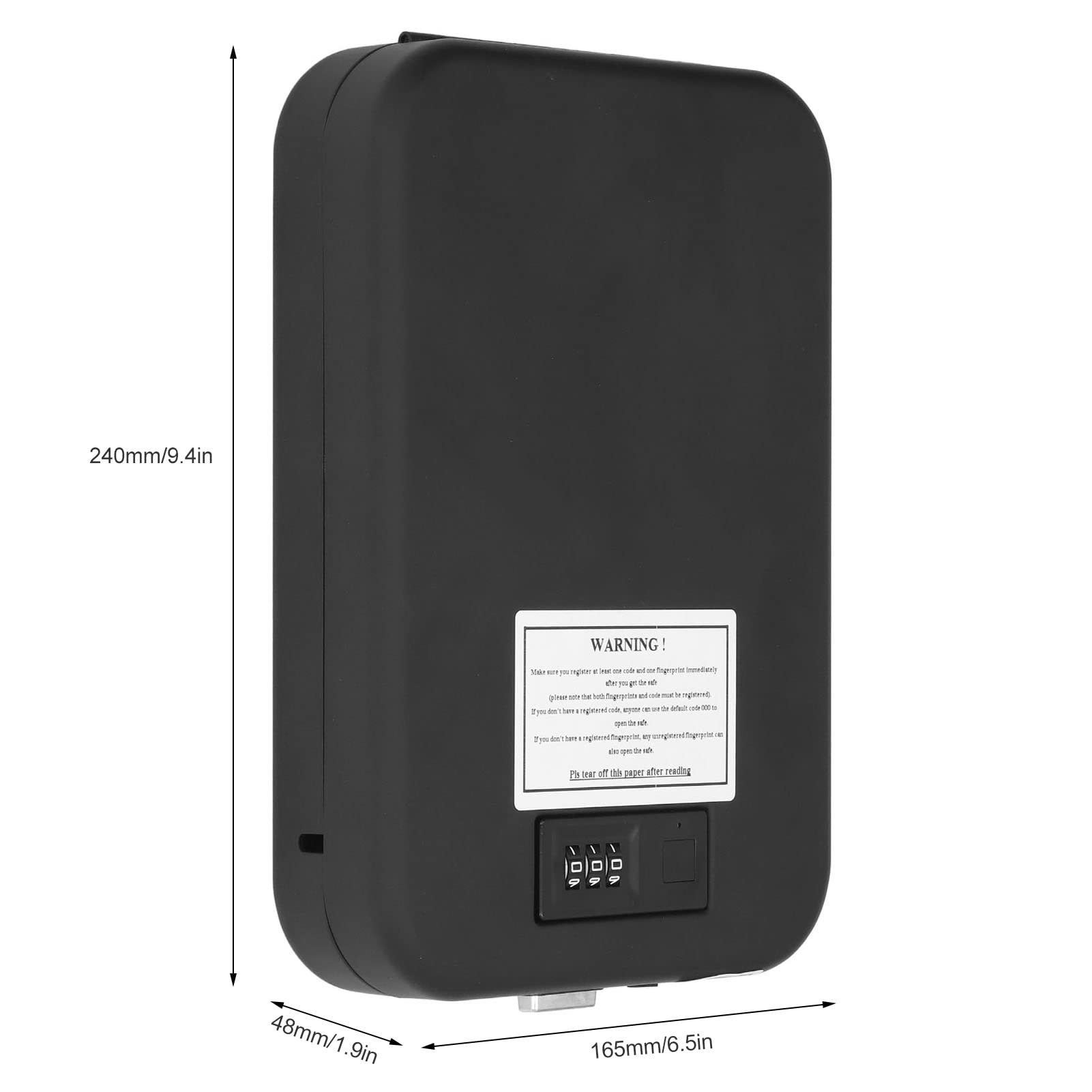 Alvinlite Caja de seguridad portátil con huella dactilar mecánica contraseña segura con cuerda de seguridad para joyas en efectivo tarjetas de crédito relojes