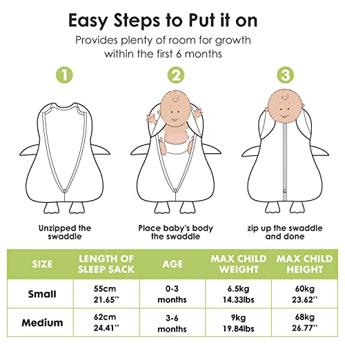 Beberoad Love 2 Pack Baby Sleep Sack - 100% Cotton Wearable Blankets For Newborns -2-Way Zipper For Easy Swaddling - Breathable And Lightweight Sleep Sacks - Suitable For Baby 0-3 Months #TOP5