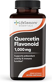 LifeSeasons Essentials Quercetin Flavonoid - Supports Antioxidant Activity & Immune Function - Boosts Allergy Defense & Sinus Health - Assists Natural Regulation Histamine - 1000mg - 60 Capsules