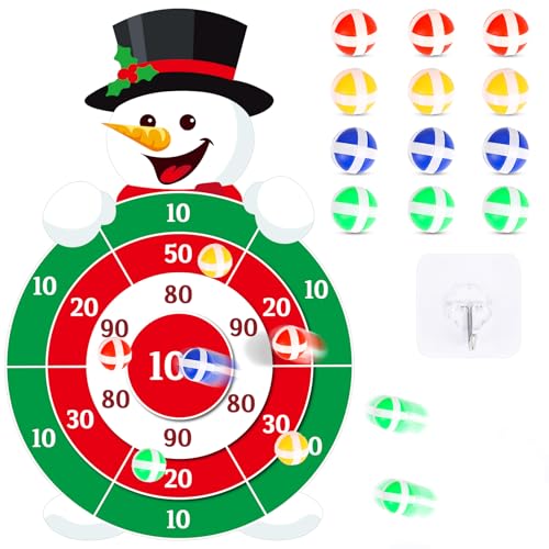 DERAYEE Christmas Party Dart Board Game for Kids, 30 Inches
