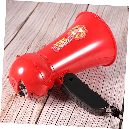 Toddmomy Megafone Criança Alto-Falante Brinquedo Vermelho Criança Cosplay