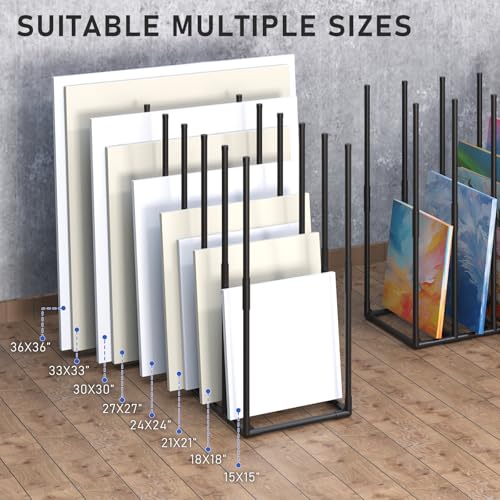 Image of Large Art Storage Rack, Art Drying Rack, Art Canvas Organizer, Store Frames, Panels, Prints, Canvases, Panels For Oil Painting Display, Art Studio, Gallery