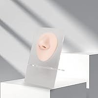 Vista 5 de Agatige Modelo de nariz de silicona 3D, modelo de nariz falsa para nariz, parte del cuerpo de silicona suave con soporte acrílico para exhibición