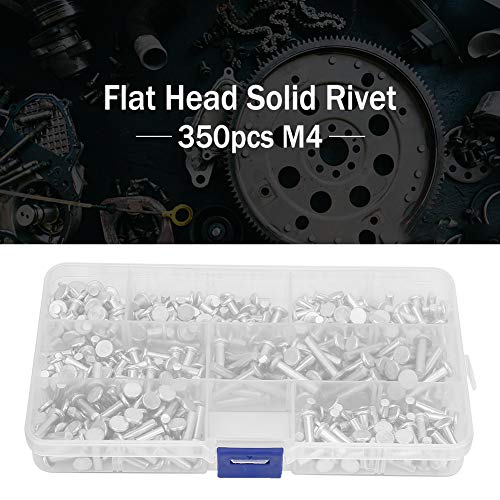 Rivets solides en aluminium M4 plats pour un assemblage permanent au marteau - 3