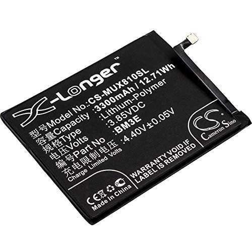        CS-MUX810SL Batería 3300mAh Compatible con [XIAOMI] Dipper, M1803E1A, M1803E1C, M1803E1T, M1808D, Mi 8, Mi 8 Dual SIM TD-LTE, Mi 8 Premium Edition, Mi 8 Premium Edition Dual SIM TD-LTE sustitu