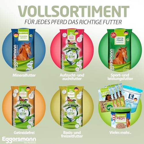 Eggersmann Mein Pferdefutter ReVital Cubes 25 kg – Getreidefreies Pferdefutter – Zur Unterstützung bei Stoffwechselproblemen – Stärke- & zuckerreduziertes Ergänzungsfuttermittel für Pferde & Ponys