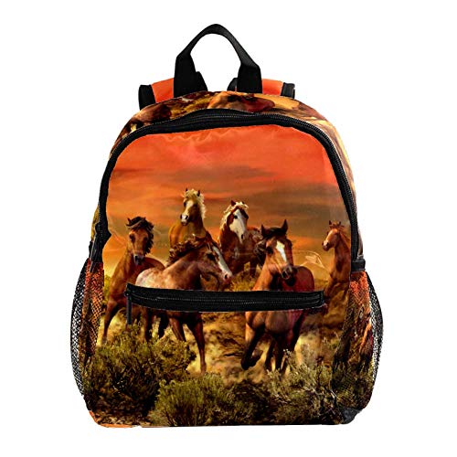 Mochilas Infantiles Caballos Salvajes Pequeñas Bolsas Escolares Animales para Niñas