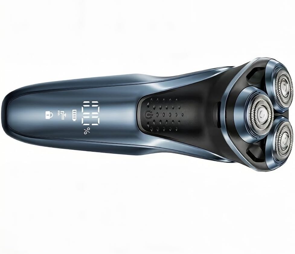 Image of Electric Razor for Men Cordless: Wet or Dry Rotary Shaver for Men for Travel - USB Fast Charging, Sensitive Skin Care, Pop-up Trimmer, Gifts Slate Gray