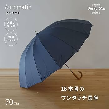 未使用品　高級傘　小宮商店　Miratoray　長傘 65cm 16本骨　紺色 日本製で一番大きい、丈夫な超撥水のメンズ雨傘(16本骨長傘