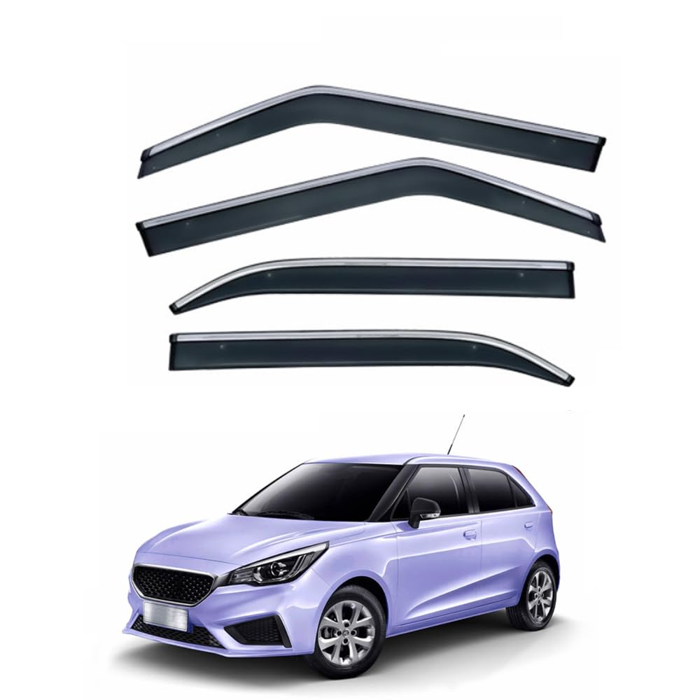 QOEMRHELT 4pc Set In-Channel Wind Deflectors, for MG MG3 2011-2023 Window Visors Rain Guards Vent Visors Rain & Sun Protection,Car Accessories