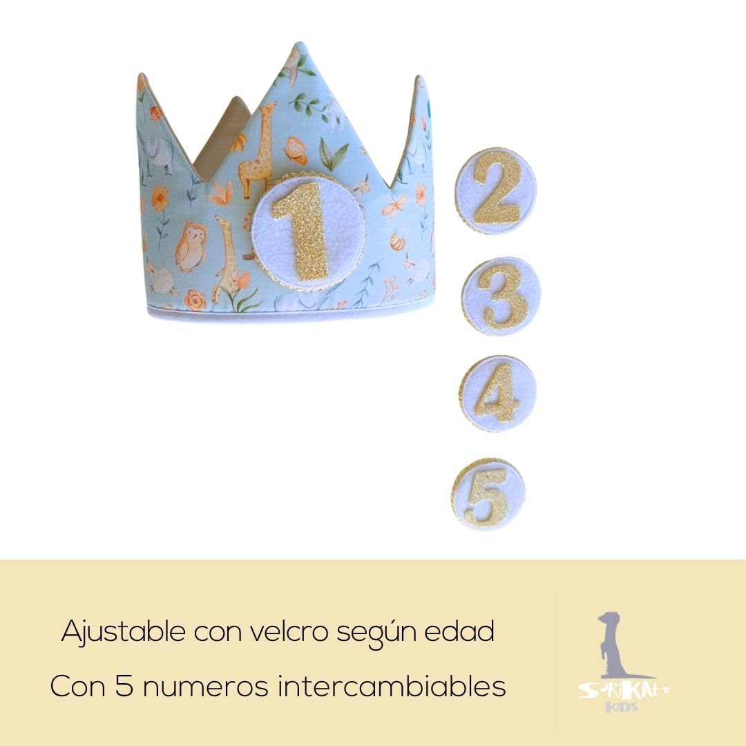 Conjunto Cumpleaños 1 año Personalizado - Camiseta con nombre Bebé - Regalo primer cumpleaños - Smash Cake - Corona cumpleaños