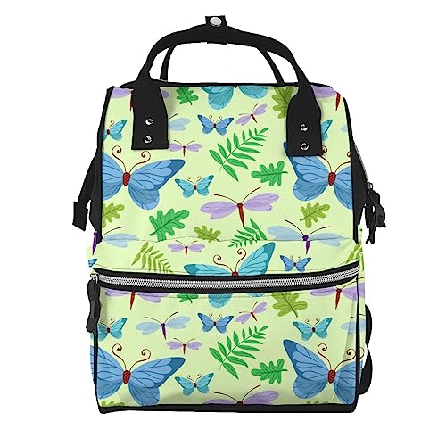 Sac à dos à langer bleu ethnique voyage décontracté
