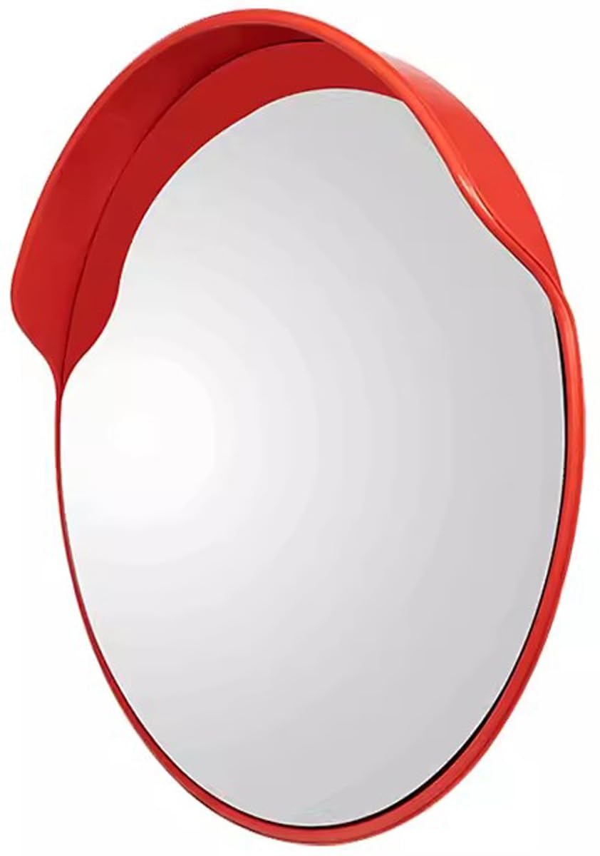 Lustro drogowe, wypukłe lustro bezpieczeństwa, lustro drogowe, zewnętrzne lusterko narożne, dla firmy, garażu, magazynu, biura, na zewnątrz, 60 cm/24 cali - 80 cm/32 cale