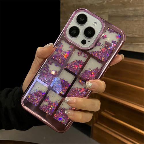 Coque diamant iPhone 15 Pro Max transparente paillettes antichoc rose