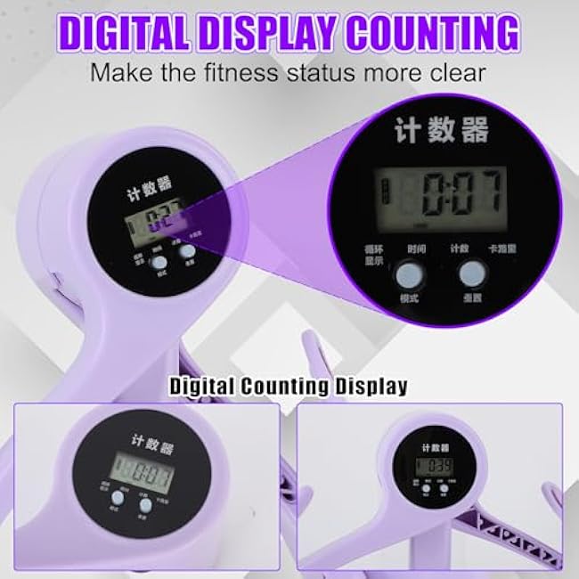 Thigh Exerciser, Hip and Inner Thigh Exerciser with Counter, Enhanced Hip and Pelvic Floor Muscle Trainer for Women Home Gym.