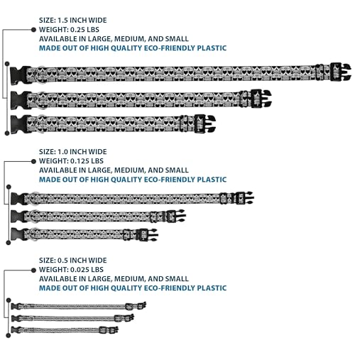 Collier tête de mort Buckle-Down avec boucle en plastique robuste