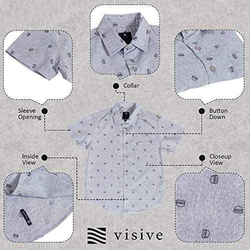 Visive Hawaiian Shirts for Boys Short Sleeve Printed Button Up Shirt3