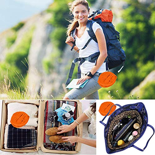 Image of Qtopun Mesh Popup Laundry Hamper Foldable Laundry Basket Portable Dirty Clothes Basket Collapsible Dirty Clothes Hamper for Bedroom, Kids Room, College Dormitory and Travel (Orange)