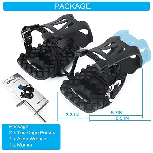 Toe Clips Cage - Pvnoocy Toe Cages For Peloton Bike& Bike+ Pedals, Spin Bike Pedal Adapters Compatible Peloton & Look Delta Pedals - Ride With Regular Shoes #TOP6