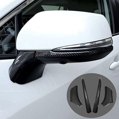 Miniatura 7 de Boltry Plástico de ingeniería ABS, cubierta de espejo retrovisor lateral de puerta de automóvil cromada, 2 piezas para Toyota RAV4 2019 2020 2021