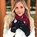 isotoner womens Spandex Touchscreen Cold Weather With Warm Fleece Lining and Chevron Details Winter Gloves, Black, Large X-Large US