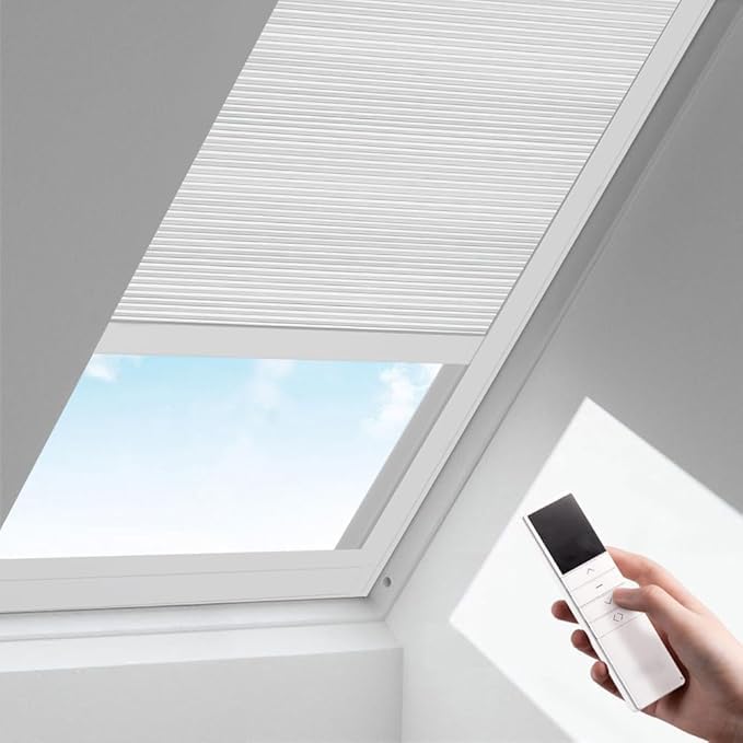 Zshine Motorized Cellular Shades Cordless Honeycomb Blinds F...