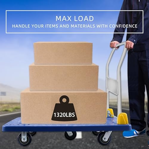 Yssoa Platform Truck With 1320Lb Weight Capacity And 360 Degree Swivel Wheels thumb #1