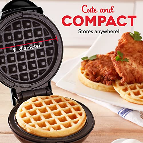 DASH Mini máquina de waffle (pacote com 2) para waffles individuais hash brown, Chaffles Keto com su