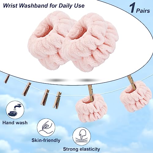 Wrist Bands for Washing Face, Microfiber Wrist Towels for Washing Face, Spa Wristbands for Washing Face, Face Wash Wristbands, Arm Bands for Washing Face for Woman Children