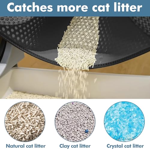 Tapis de litière pour chat double couche imperméable design alvéolé