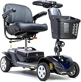 Valiant - 4mph Mobility e-Mobility Device with 20Ah Battery, Full Suspension, USB Charging Port, Padded Swivel Seat - Max Range 12.4 Miles - 136kg Capacity (Blue)