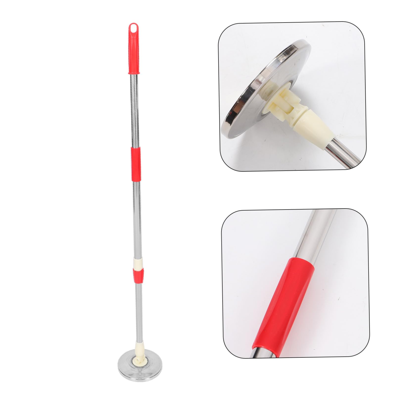 Palo de Fregona de Repuesto Azul Compatible Trapeador Giratorio, Acero Inoxidable y Plástico Resistente, Fácil de Usar para Azulejos y Suelos de Madera