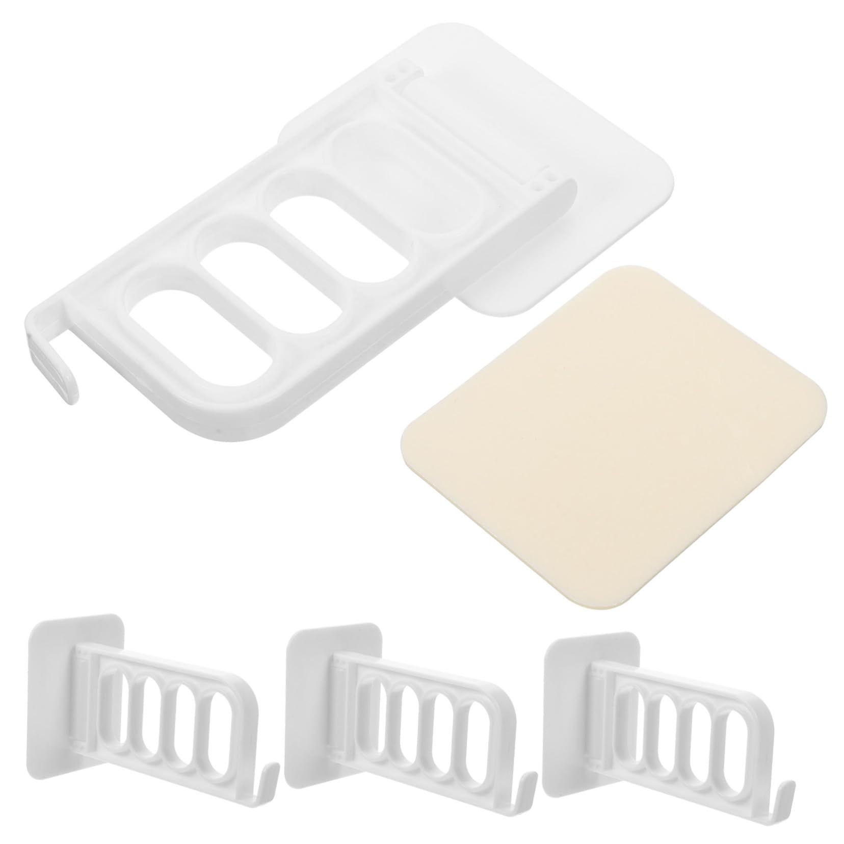 4pcs Portable Clothes Rack Dry Rack for Clothes Wall Mounted Hangers Space Saving Folding Drying