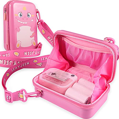 Leayjeen Funda protectora para cámara infantil compatible con Hangrui, Gofunly,m Operhoo, Yorkoom, HiMont, Chrerna y papel de impresión, para cámara de niños y niñas, juguete (solo funda), rosa