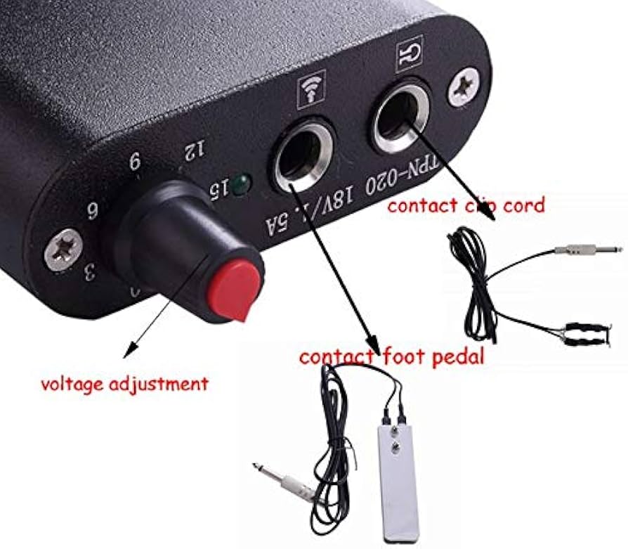 Mini Tattoo Power Supply Set,New Star Tattoo Min Motor Black