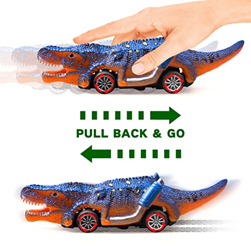 Fftroc Dinosaur Toys For Kids 3-5 Pull Back Cars 6 Pack - Monster Trucks Toys For 3 4 5 Year Old Boys Birthday #TOP1